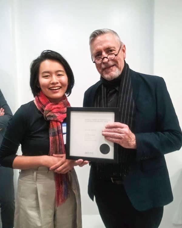 Silver award winner Julie Benbassat with Charles Hively